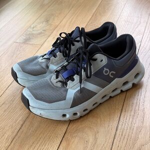 On Running Black and Gray Athletic Shoes